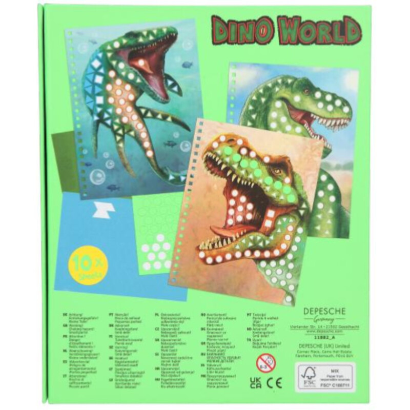 Libro para Colorear Dino World Stick & Shine Libro para Colorear Dino World Stick & Shine