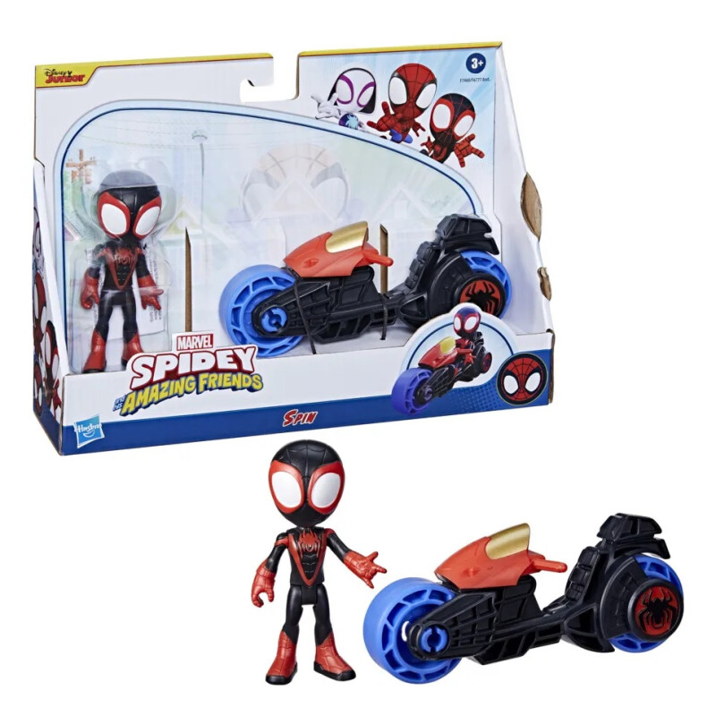 Spidey and His Amazing Friends - Moto Miles Morales con Figura Spidey and His Amazing Friends - Moto Miles Morales con Figura