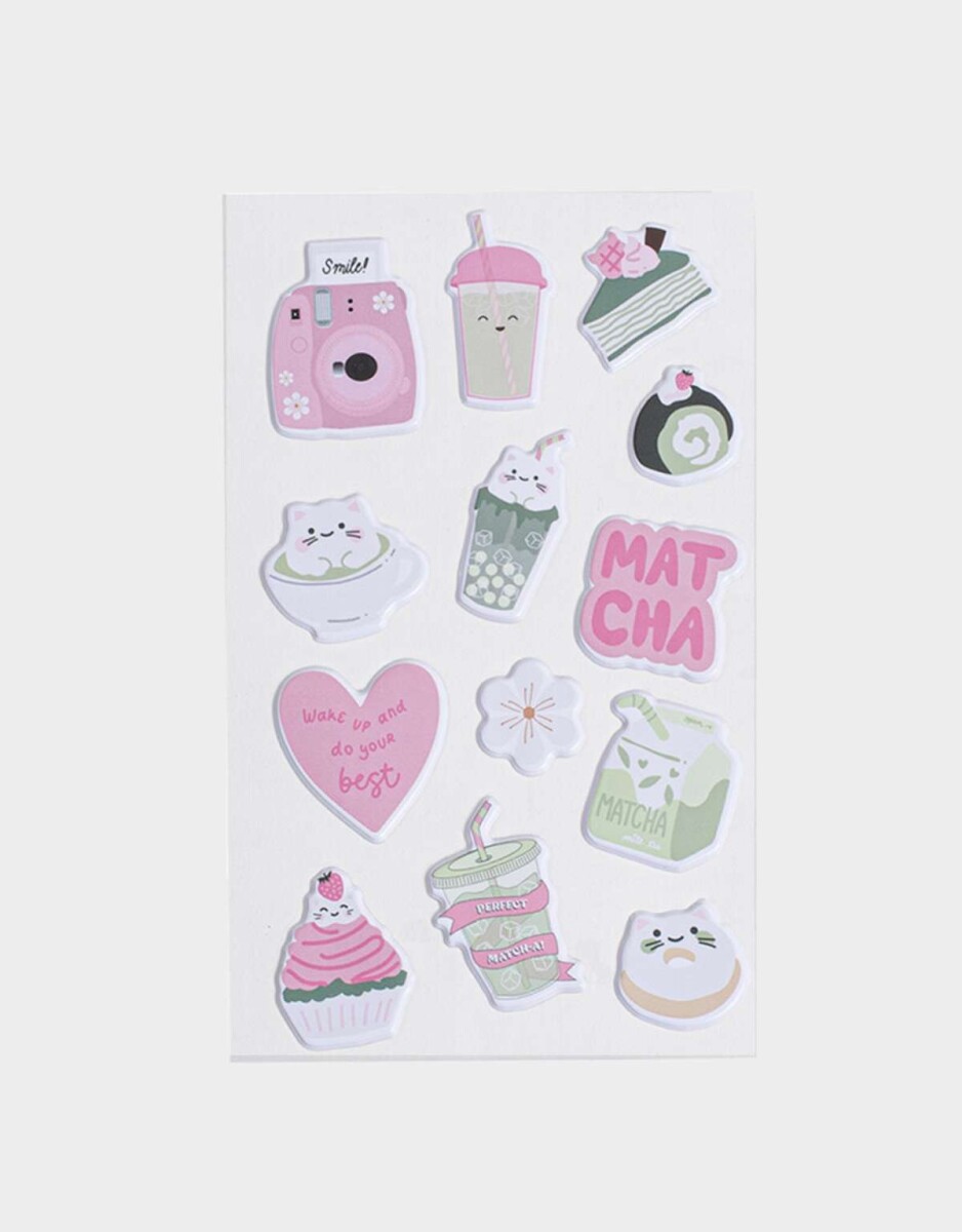 Plancha De Stickers - Combinacion Multicolor 