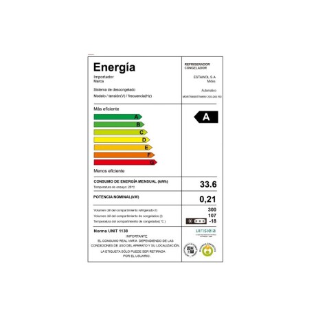 REFRIGERADOR MIDEA CON FREEZER FRIO SECO 407 LTS. M505INV REFRIGERADOR MIDEA CON FREEZER FRIO SECO 407 LTS. M505INV