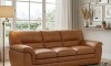 Sillon Livintus 3 Cuerpos Cuero Natural Miel
