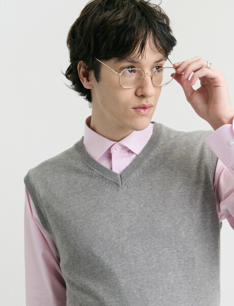 470885 CHALECO HARRINGTON LABEL Gris Medio