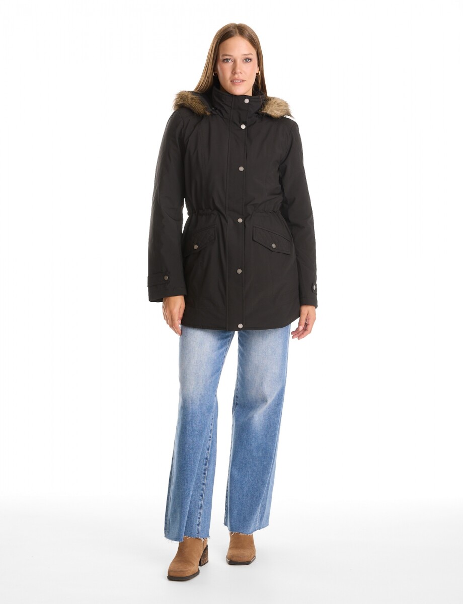 Gabardina Impermeable & Forro Termico - Negro 