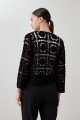 Chaqueta tejida crochet negro