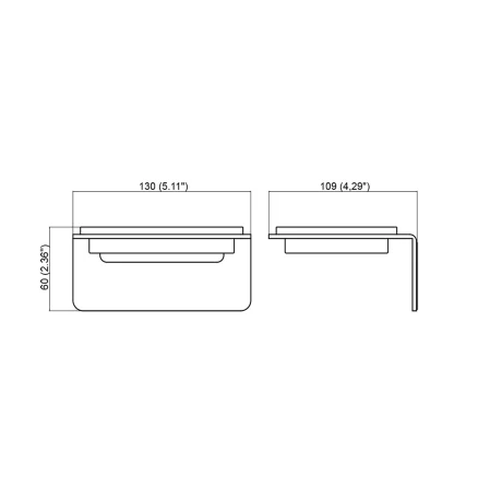 Porta Jabonera Simple De Pegar 60X130Mm Acero Inox Linea Fineline Fv Incluye Cinta 3M 000
