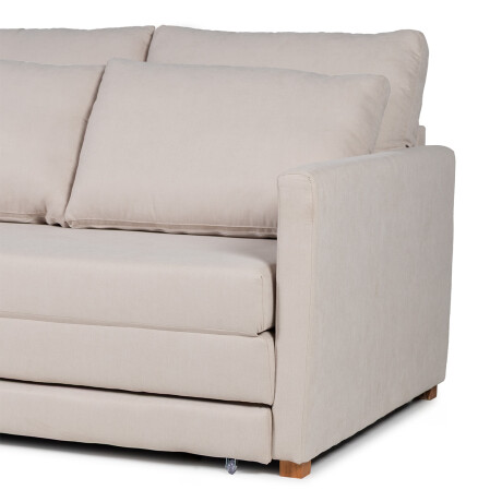 Sofá Cama Niki - Tela Microfibra 9901 (Soft Beige)