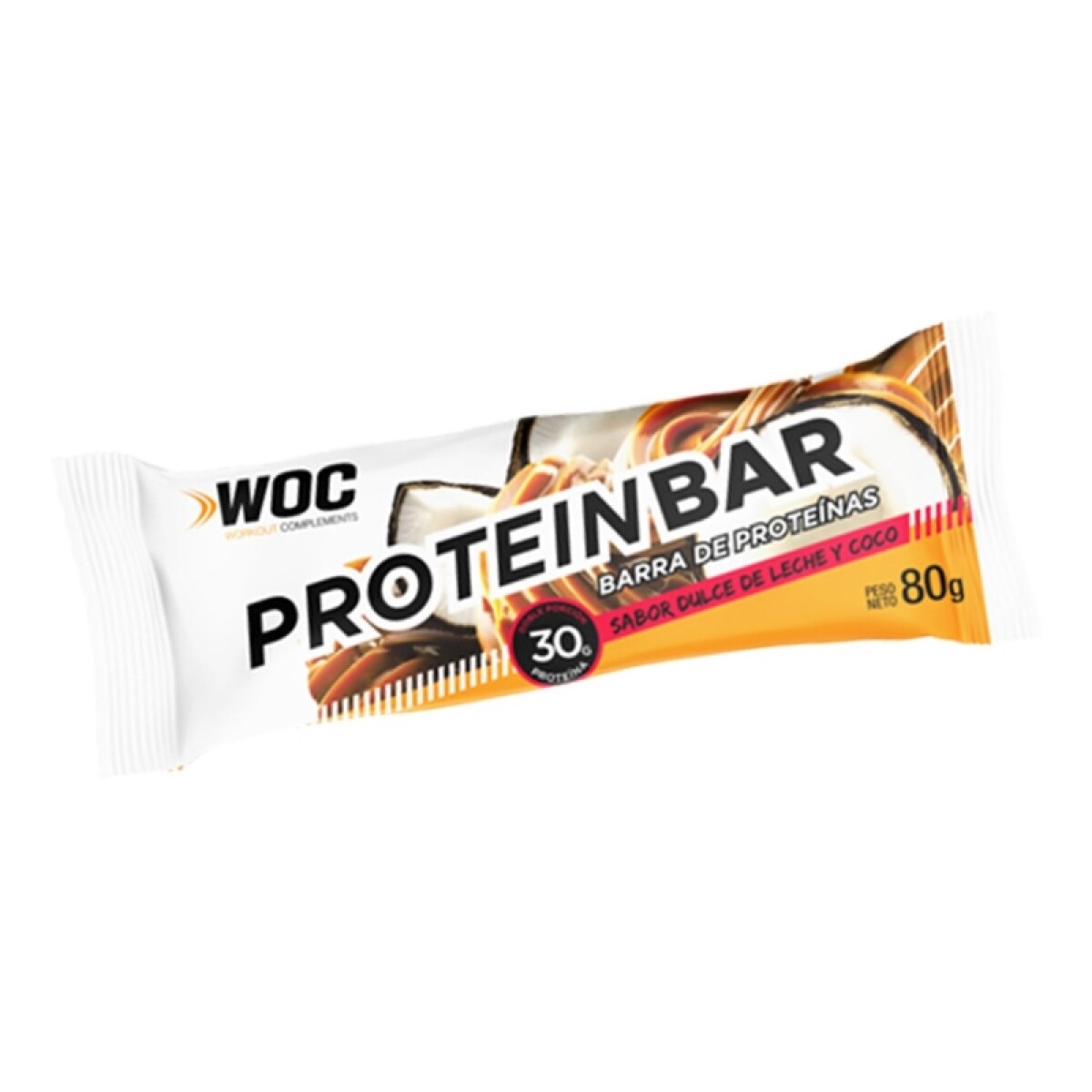 Protein Bar 80grs. Woc - Dulce De Leche Y Coco 