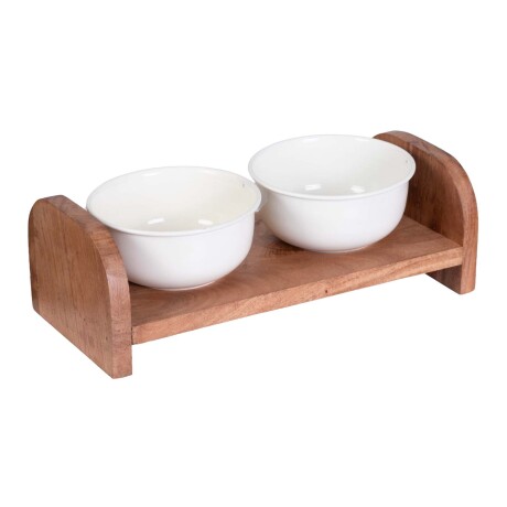 COMEDERO MASCOTAS SMALL MADERA NATURAL-BEIGE ANK-20
