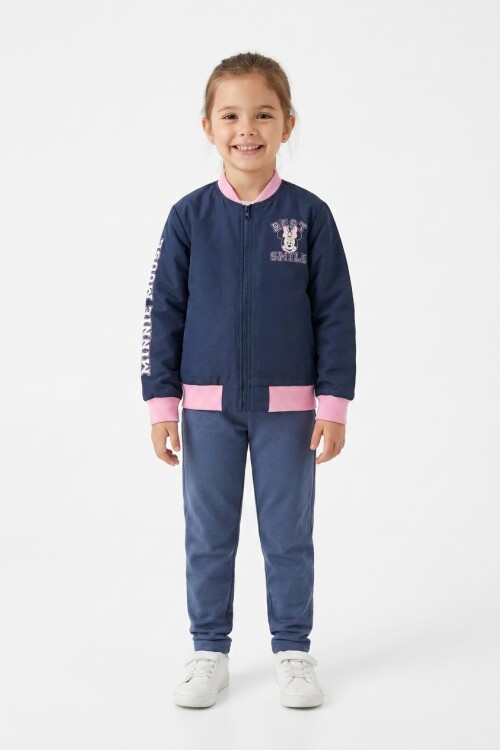 Abrigo campera niña MINNIE AZUL MARINO