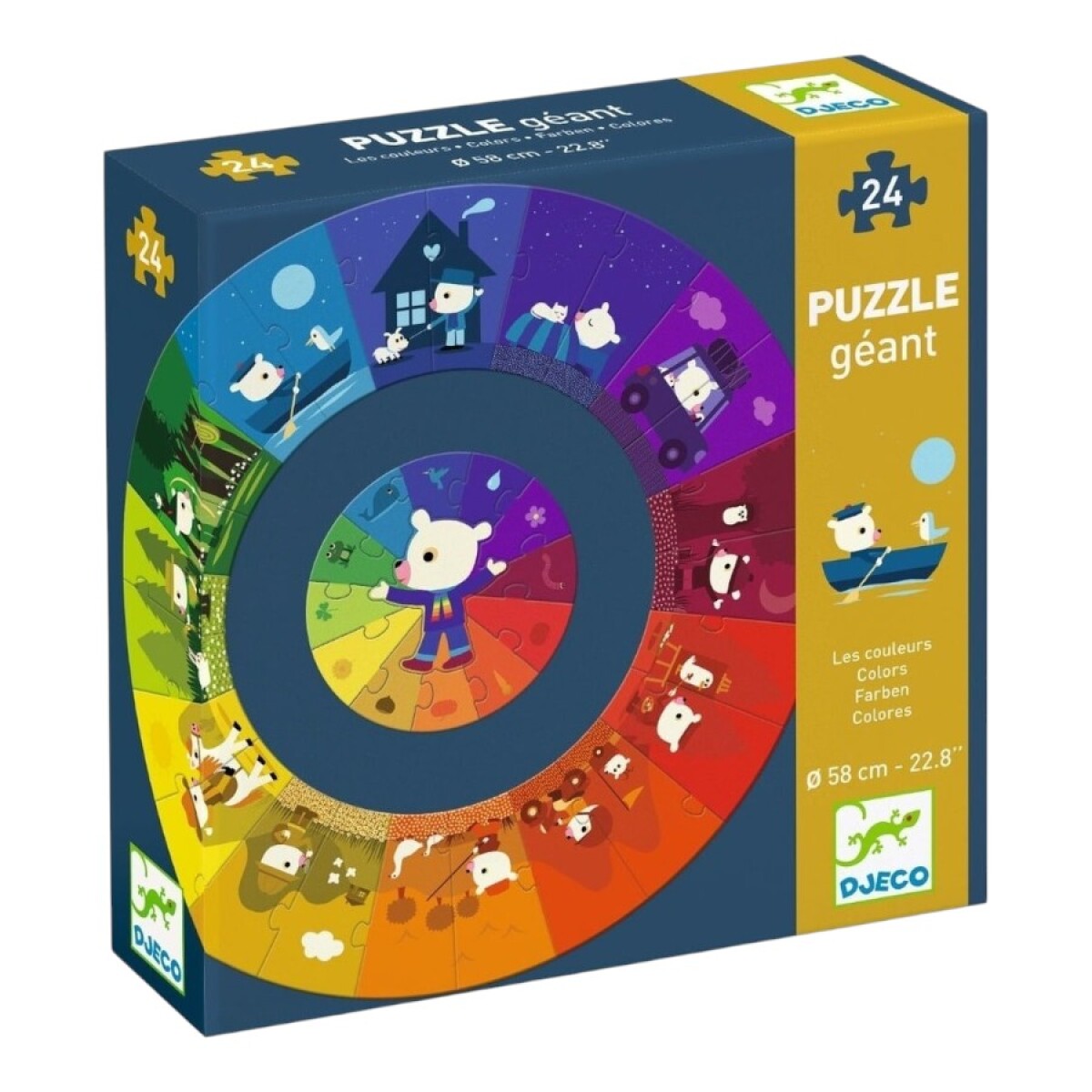 Puzzle Gigante Circular Colores Djeco 