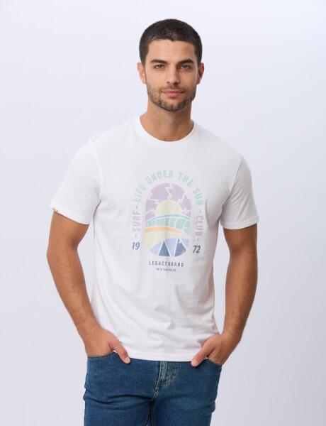 REMERA ESTAMPADA DE ALGODÓN Blanco