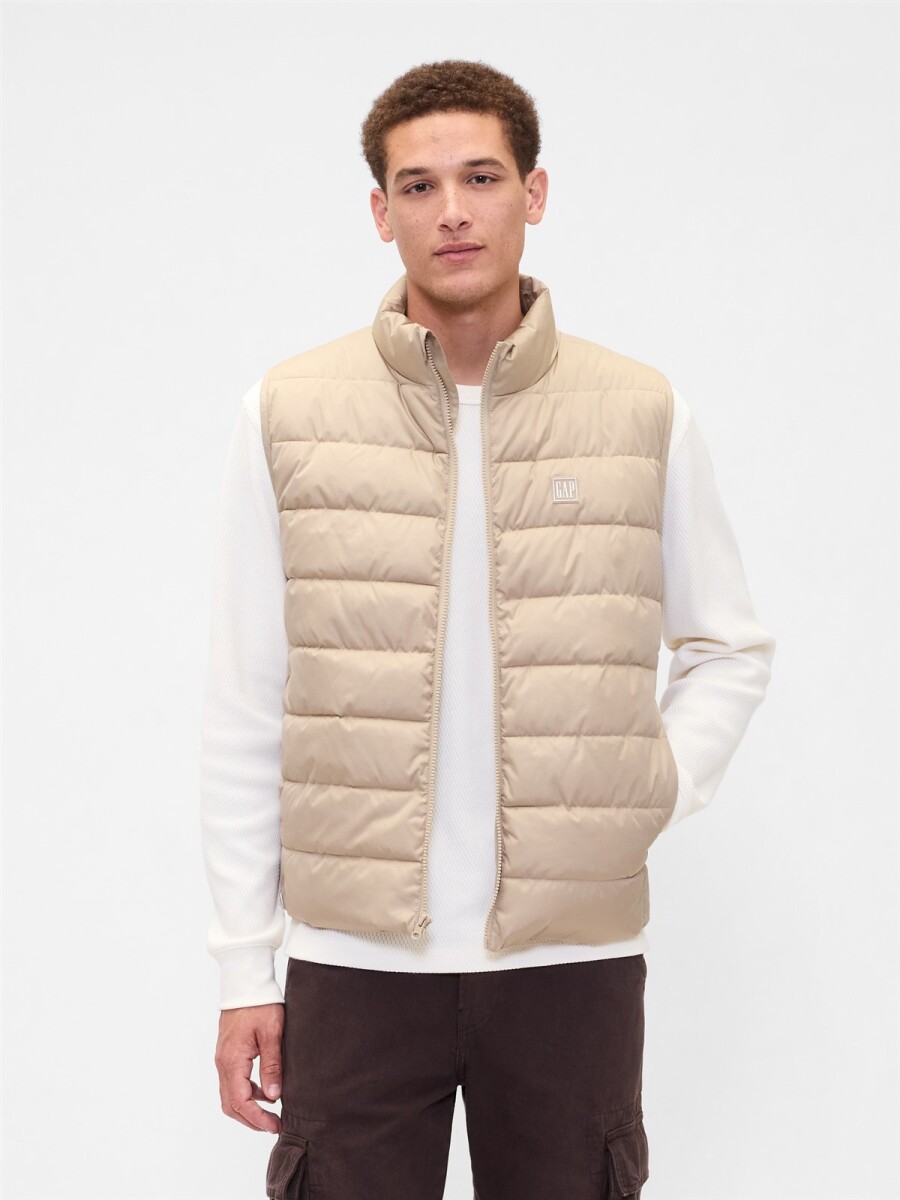 Chaleco Puffer Hombre - Khaki 
