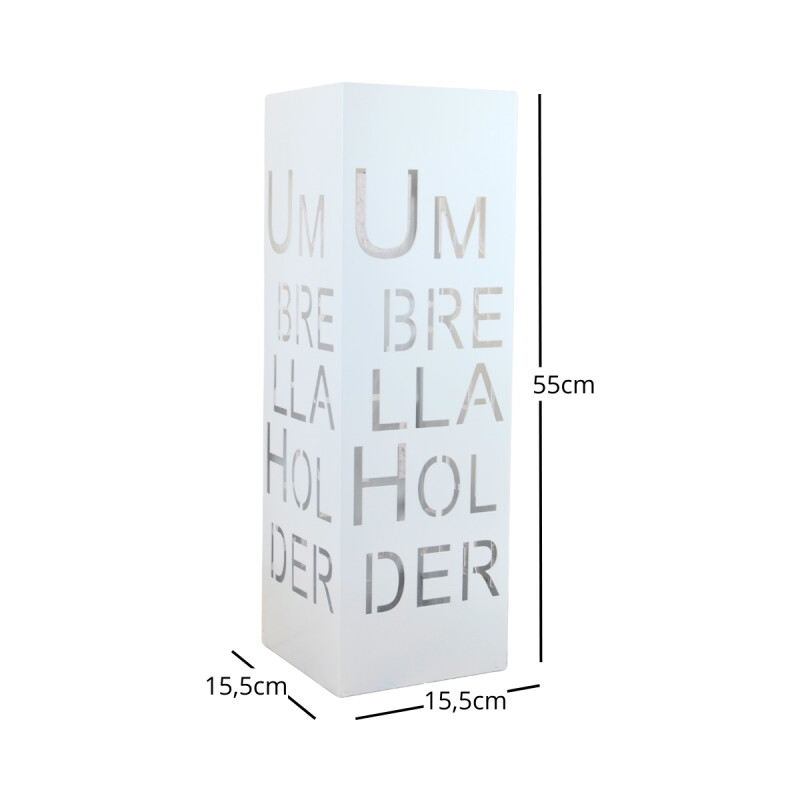 Soporte para paraguas de metal BLANCO