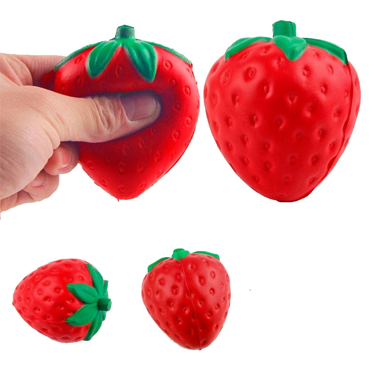 Squishy antiestrés forma fresa - Squishy Antiestrés Forma Fresa 
