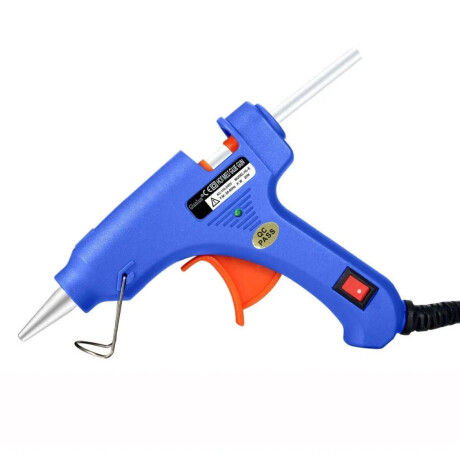 Pistola De Silicona Con Interruptor Excelente Calidad 80w Azul