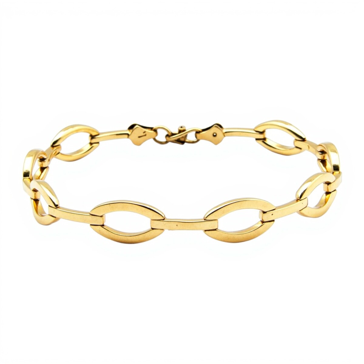 Pulsera Oval -Oro bajo-Sin Piedra-PU8035 - sinpiedra 