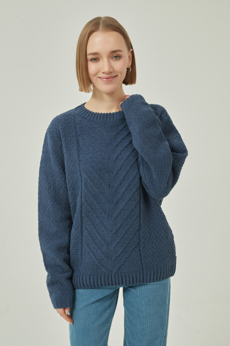 Sweater Allora Azul Piedra