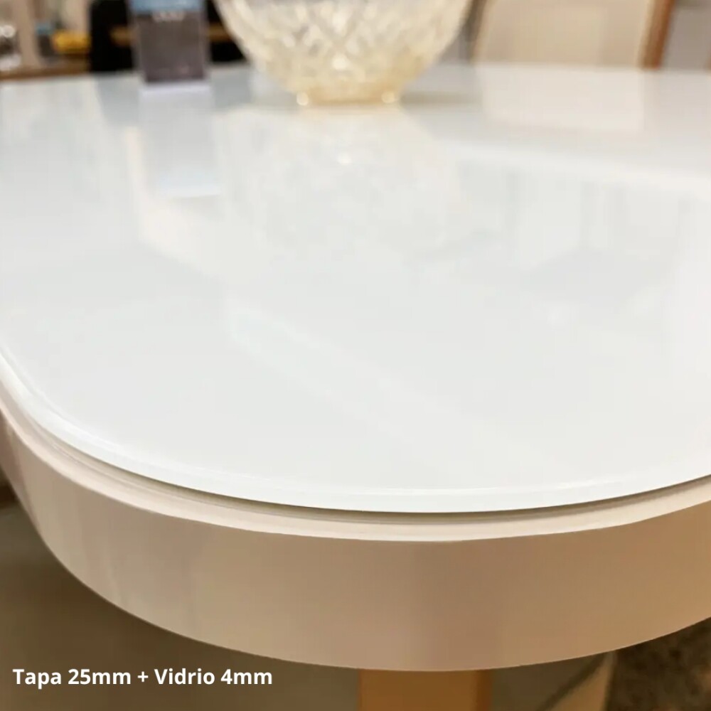 Mesa de comedor Rectangular Vidrio Hielo - Ariel Mesa de comedor Rectangular Vidrio Hielo - Ariel