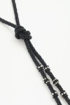 COLLAR BEADS LONG Negro