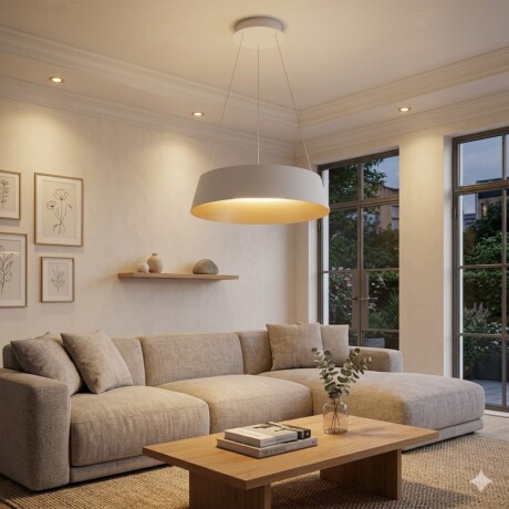 Campana led de Suspender DIMERIZABLE interior champagne 50W BLANCA