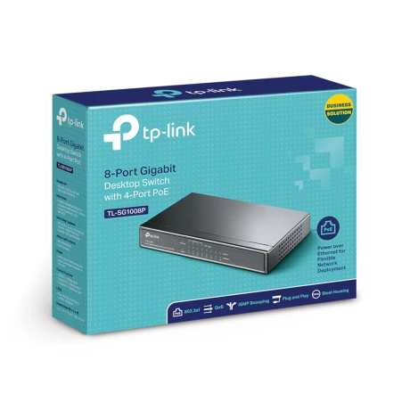 Switch Tp-Link Tl-sg1008lp 8 Puertos 10/100/1000 4 PoE 001