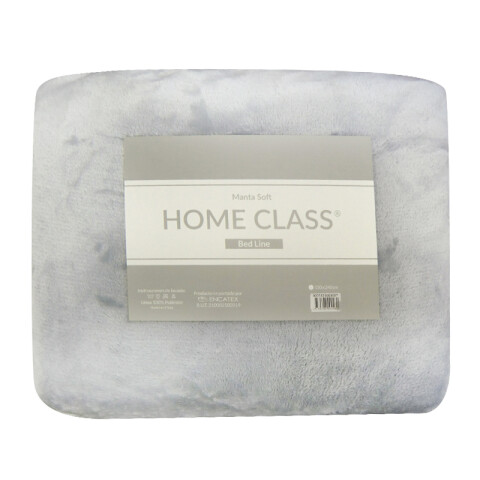 Frazada Flannel 2 Plazas Home Class 200 x 240 cm GRIS