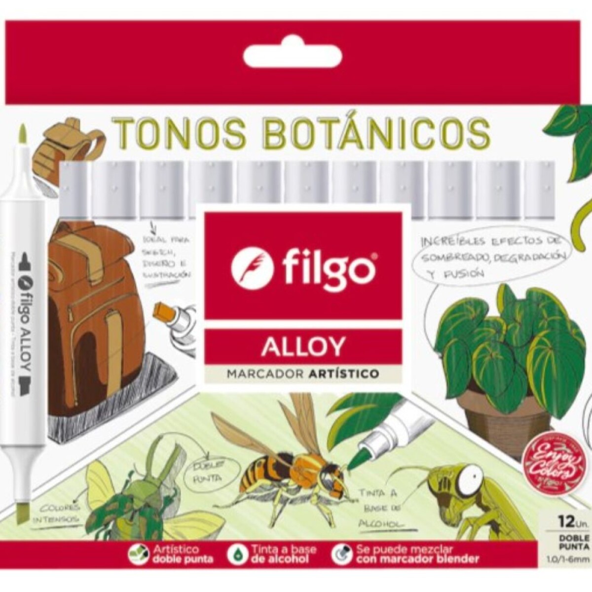 Filgo marcador Artistico Alloy - Tonos botanicos 