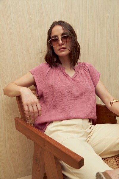 BLUSA GUILFORD Rosa Hibisco