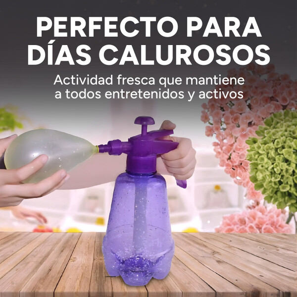 Bombitas De Agua 300 Unidades + Botella De Recarga Color Violeta