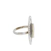 Anillo Circulo-Plata 925 Ajustable-Piedra Nacar-AN3372 conpiedra