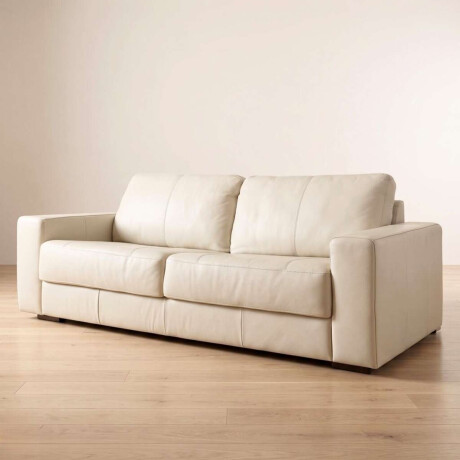 Sillon 3 cuerpos Como 100% Cuero Arena