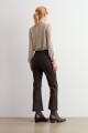 Pantalón cropped Turner engomado chocolate