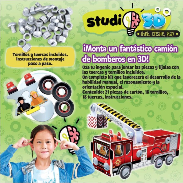 Puzzle Camion De Bomberos 3d Rompecabezas Educa Niños Puzzle Camion De Bomberos 3d Rompecabezas Educa Niños