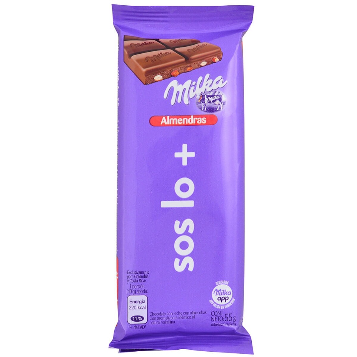 Chocolate Milka C / Almendras 55 Grs. 