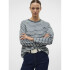 VMABBY LS O-NECK TOP JRS CORE-12 1 Balsam Green/Stripes SNOW WH
