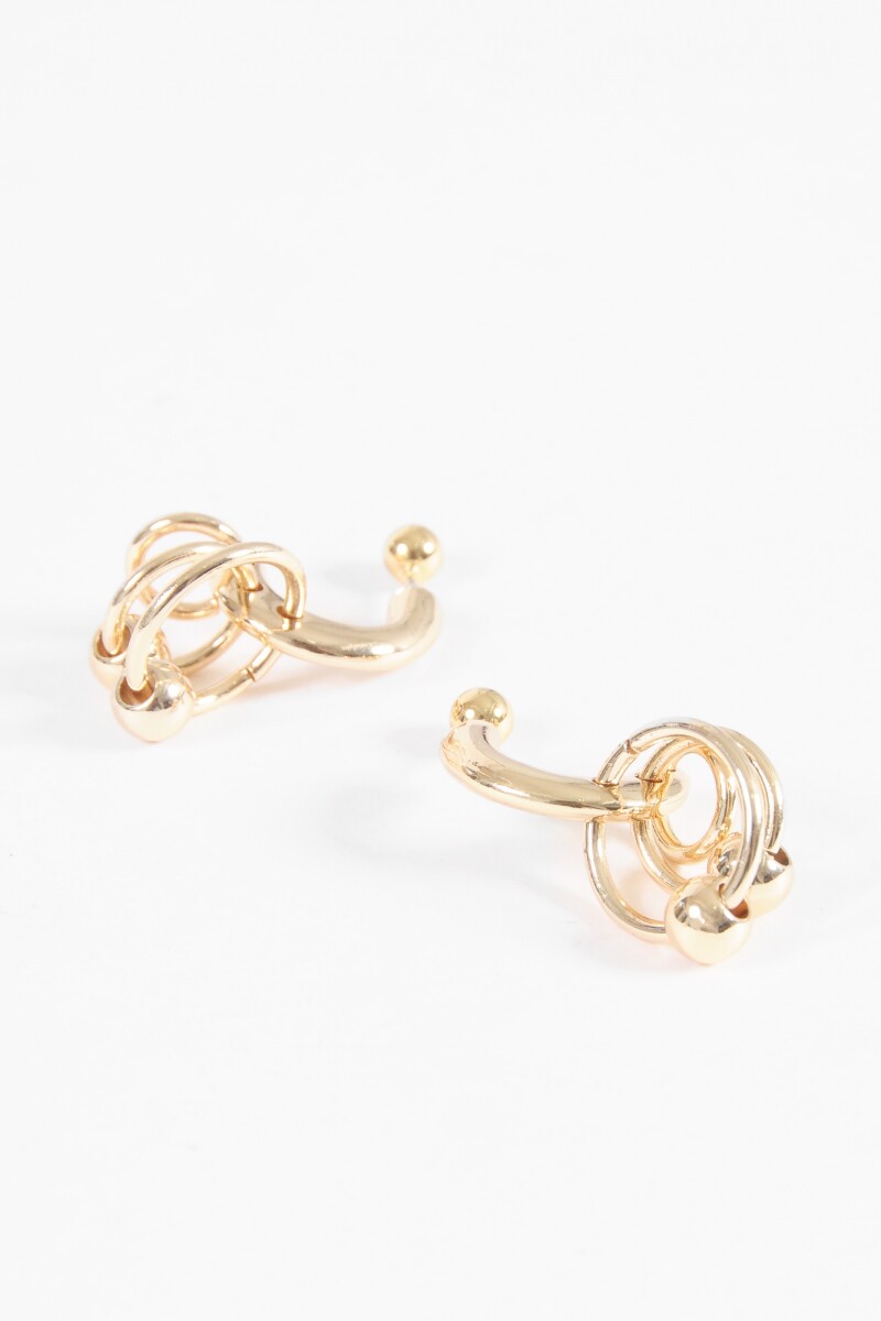 Caravanas triple aro dorado