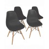 Juego de Comedor Eames Mesa cuadrada + 4 sillas Blanco