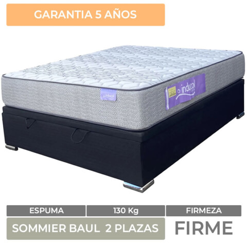 Sommier Combo Box Baúl Patas de Metal y Colchon Inducol Línea Dorada Premium 2 Plazas Sommier Combo Box Baúl Patas de Metal y Colchon Inducol Línea Dorada Premium 2 Plazas