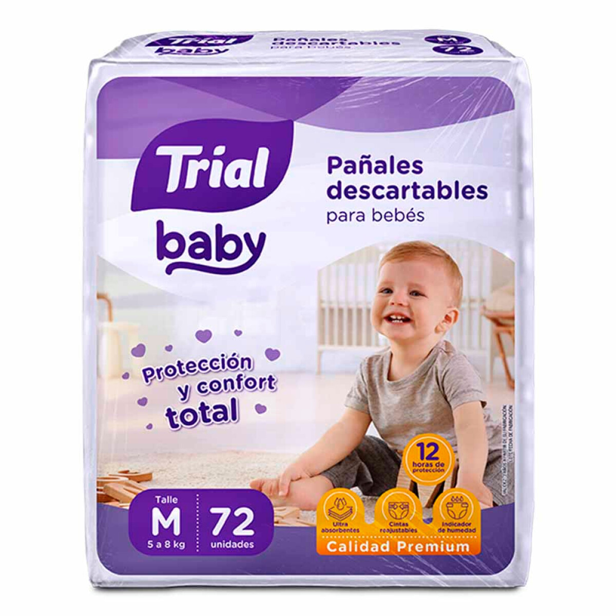 Pañal Trial Premium M 72 Unidades 