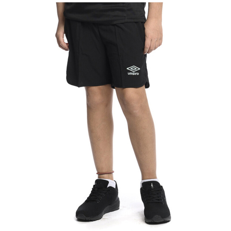 Bermuda Infantil Umbro Taped Junior Negro - Celeste