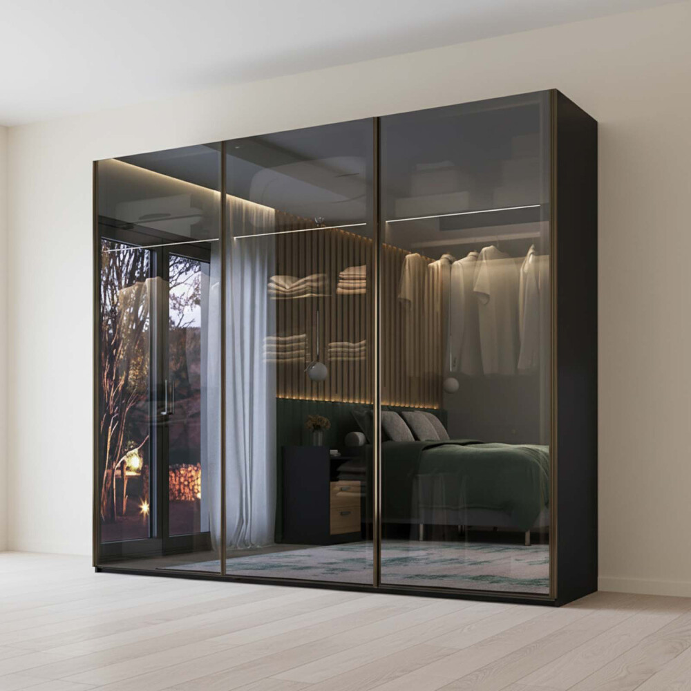 PLACARD 3 PUERTAS MDF NEGRO DUBAI