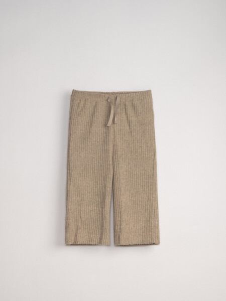 Pantalón deportivo ancho waffle Visón