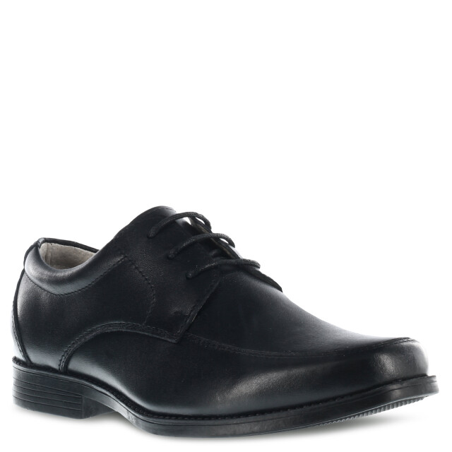 Zapatos de Niño Boomerang LORD de cuero acordonado colegial Negro