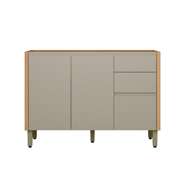 MODULO BAJO MESADA DOS PUERTAS TRES CAJONES SIN TAPA MODELO ALLURE Modulo Bajo Mesada Dos Puertas Tres Cajones Sin Tapa Modelo Allure