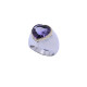 Anillo plata, oro y amatista. Anillo plata, oro y amatista.