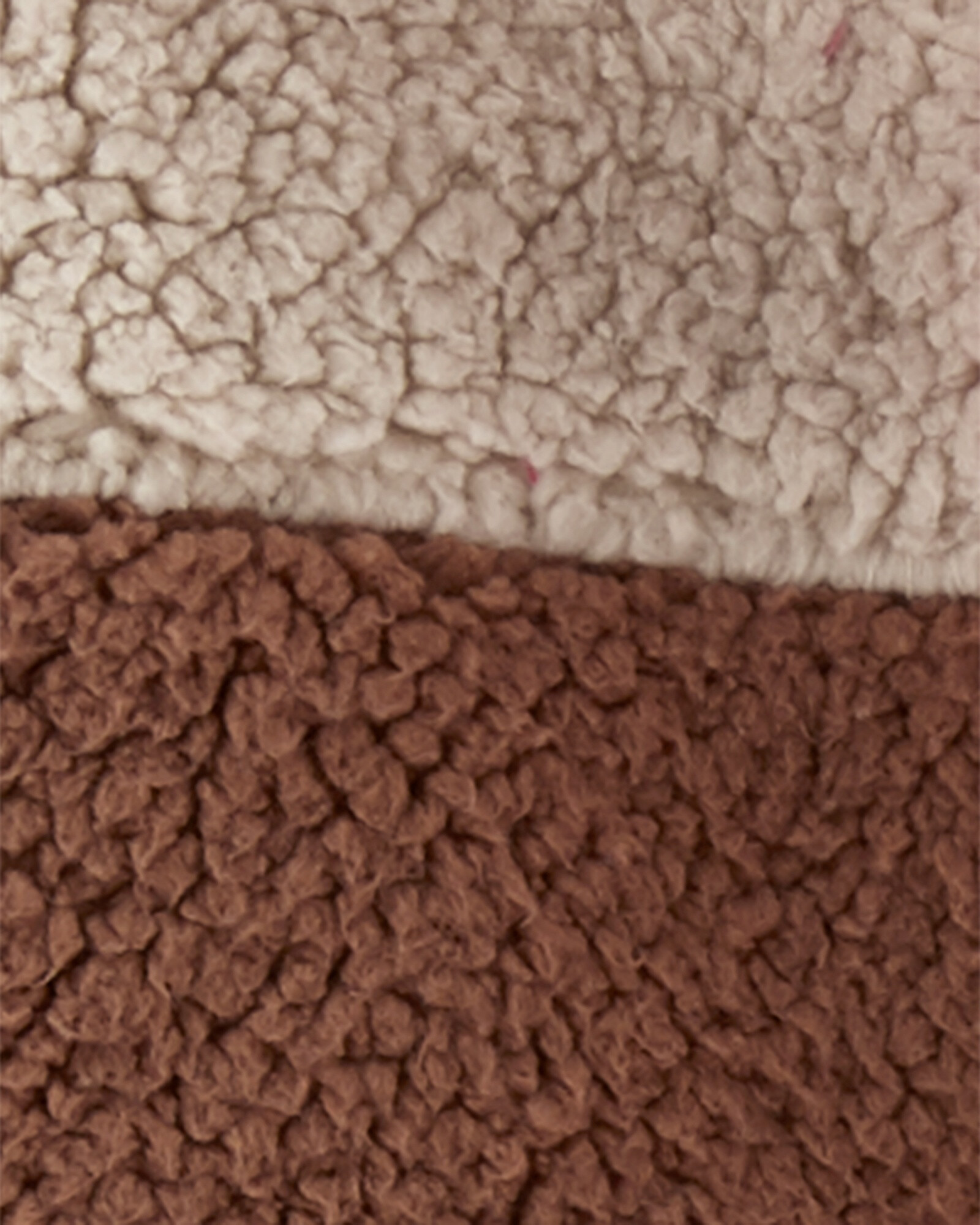 Set tres piezas campera de sherpa con capucha, calza y body manga corta de algodón Sin color