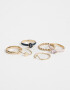 Sets Anillos Sets De Anillos Con Strass Color - Dorado