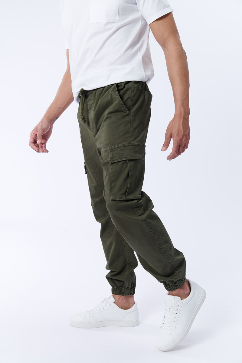 Pantalón Cargo Jogger Verde Militar