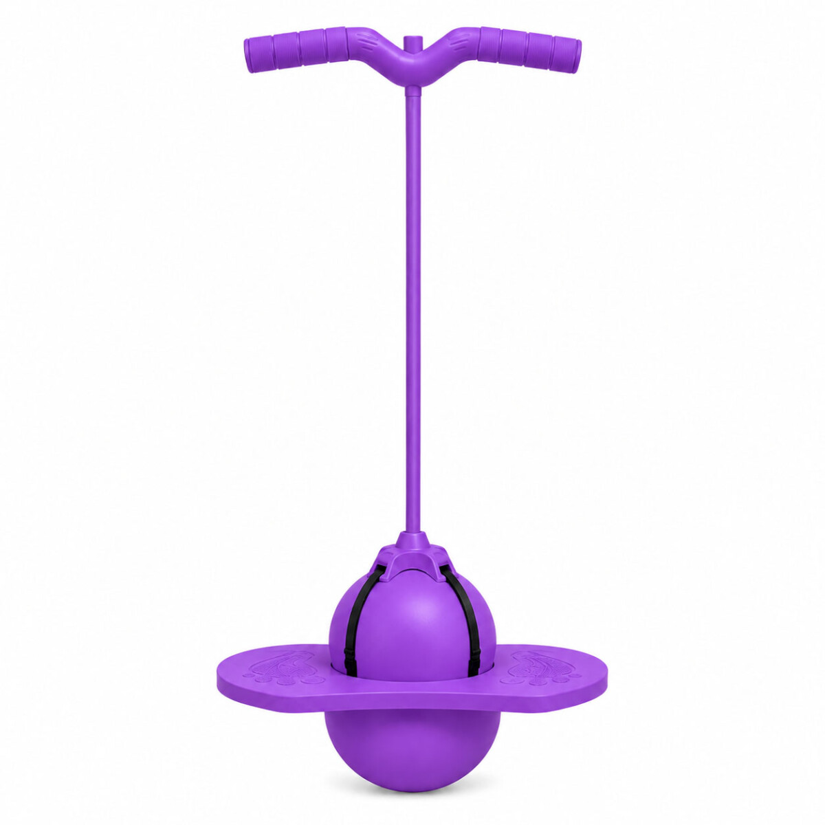 Pelota Pogo Saltarín Infantil Con Asas Base Inflador - Lila 