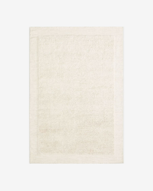 Alfombra Marely de lana blanco blanco 160 x 230 cm